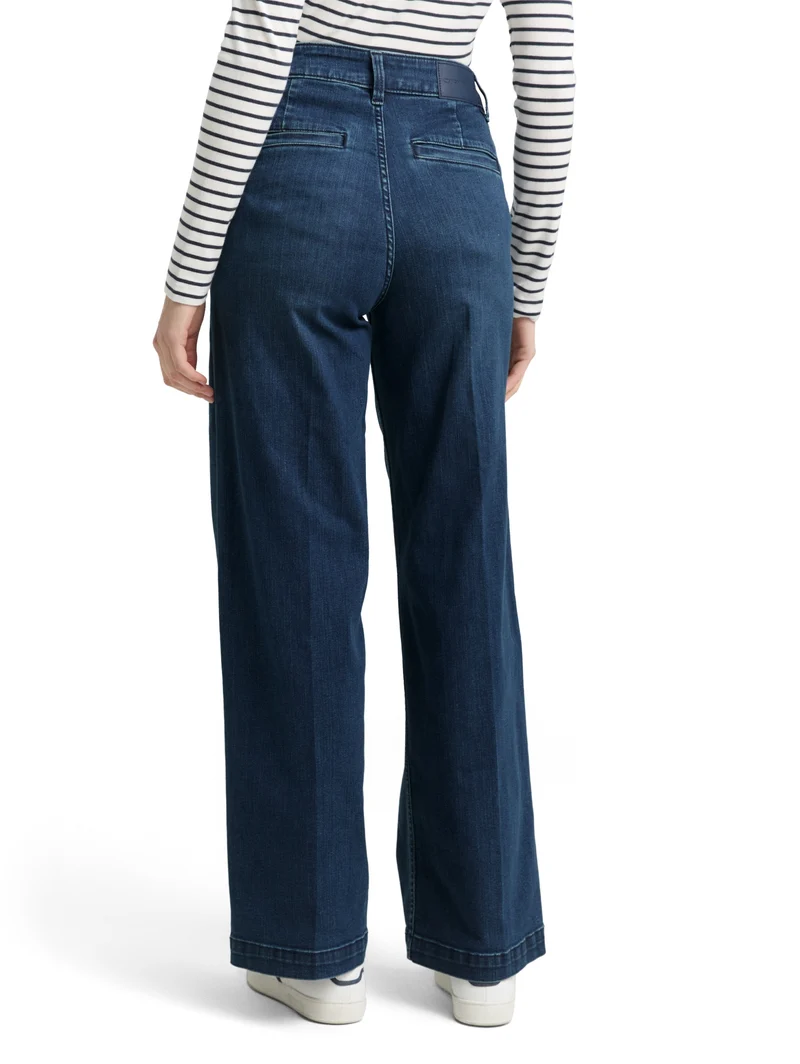TT MADINA WIDE LEG, Clean Mid Stone Blue Denim