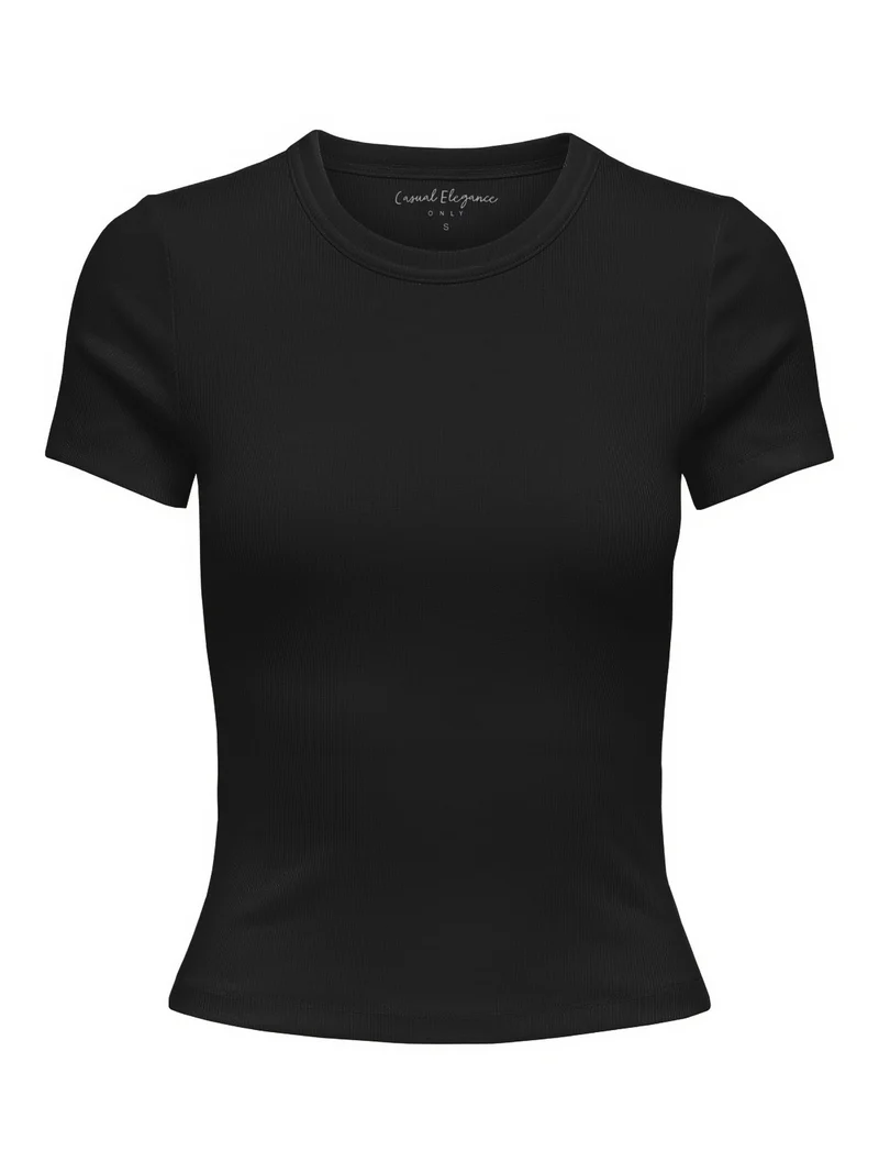 ONLVAL S/S O-NECK TOP JRS, Black