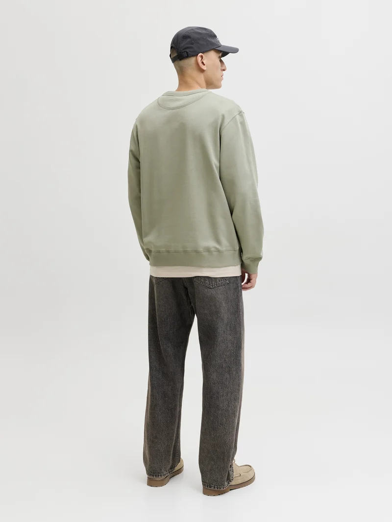 JORNORREBRO EMB SWEAT CREW NOOS, Seagrass