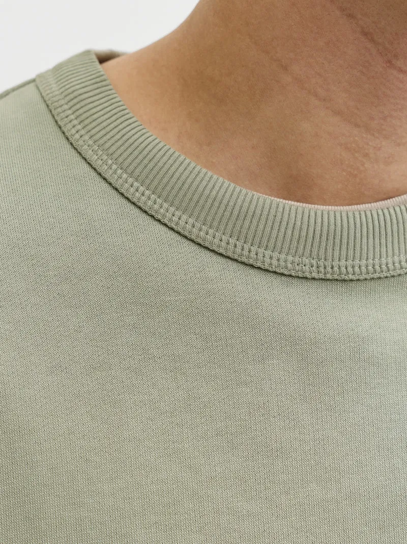 JORNORREBRO EMB SWEAT CREW NOOS, Seagrass