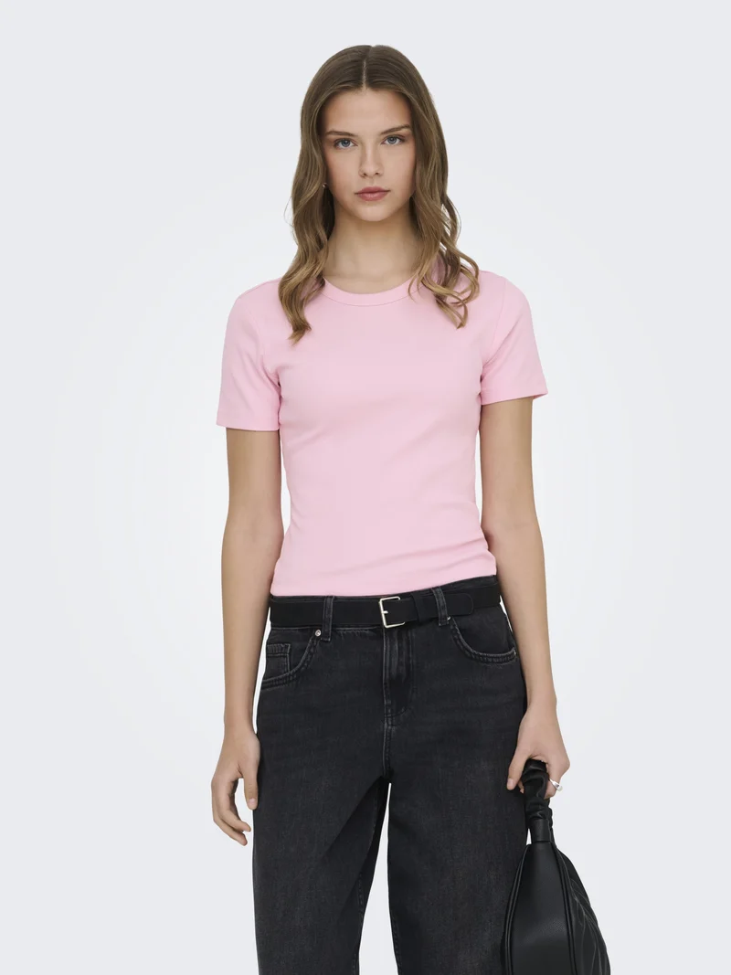 ONLVAL S/S O-NECK TOP JRS, Romance Rose