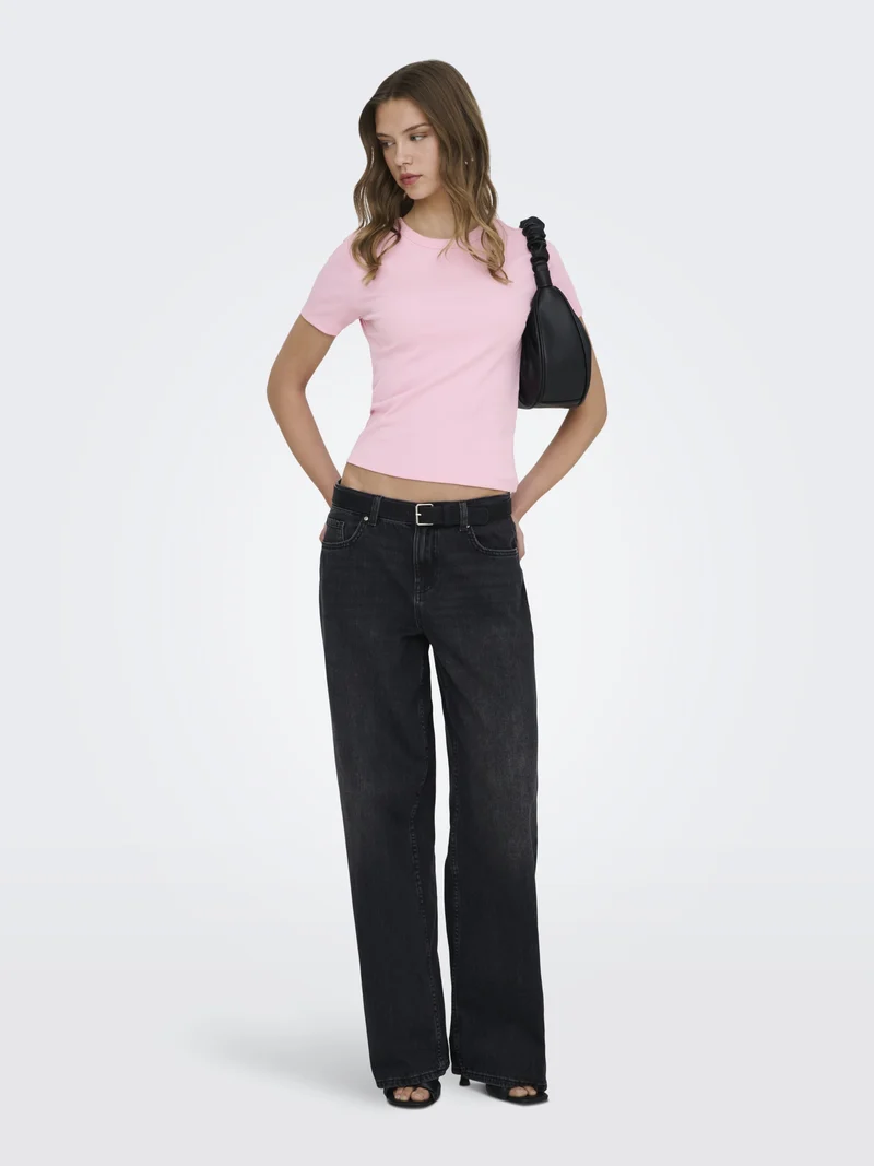 ONLVAL S/S O-NECK TOP JRS, Romance Rose