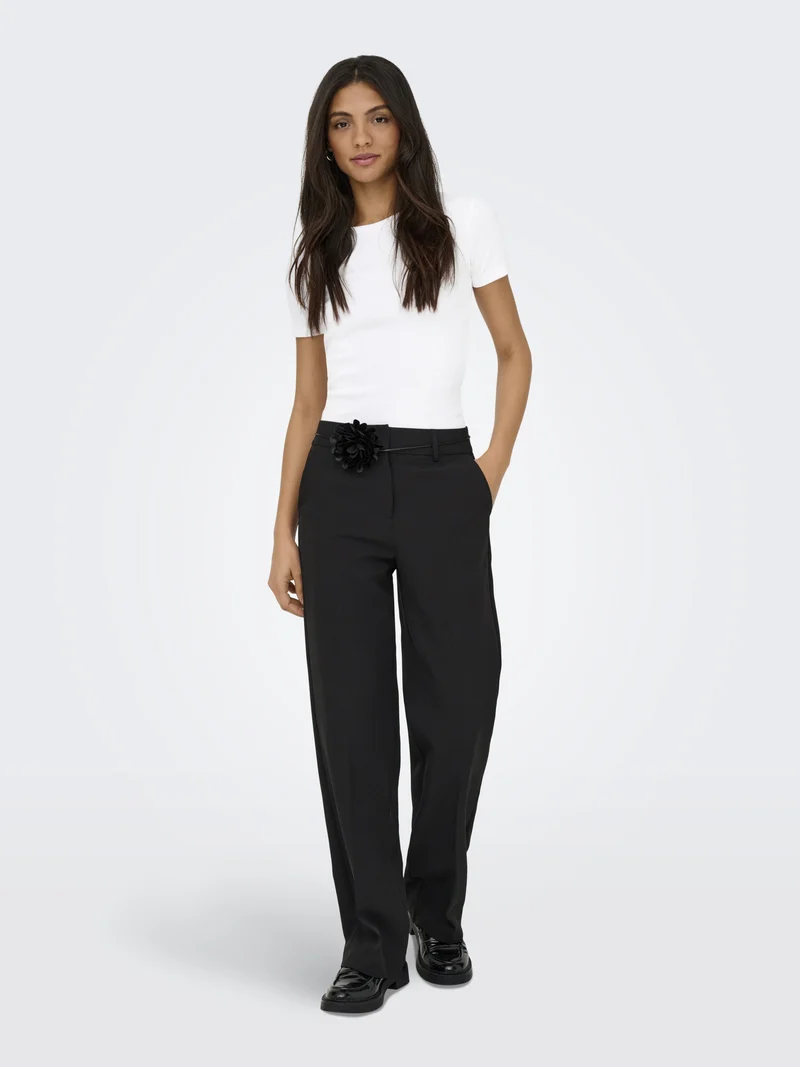 ONLVAL S/S O-NECK TOP JRS, Bright White
