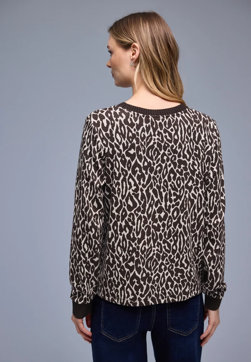 dessin jacquard shirt w.rib co, molten earth