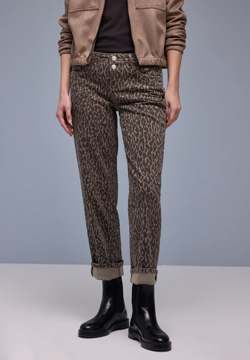 Style Amalia Straight Leg,mw,l, Leo Print washed