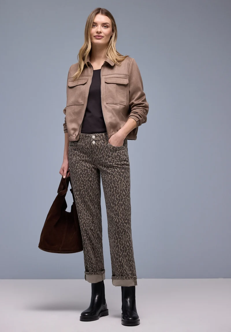 Style Amalia Straight Leg,mw,l, Leo Print washed