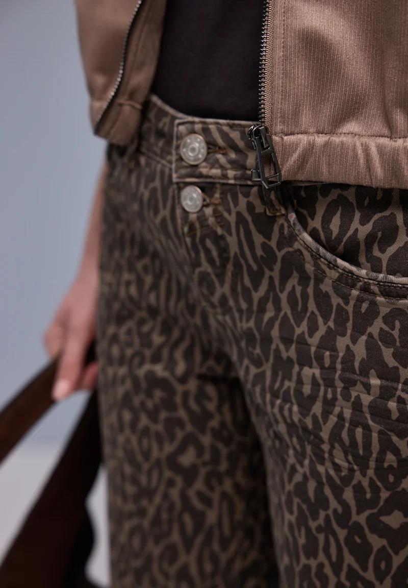 Style Amalia Straight Leg,mw,l, Leo Print washed