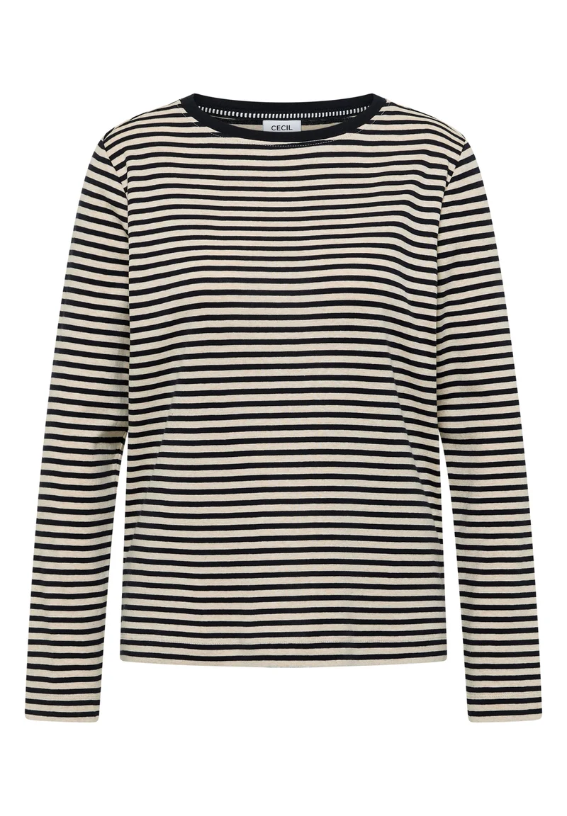 TOS Basic Melange Stripe T-Shi, universal blue
