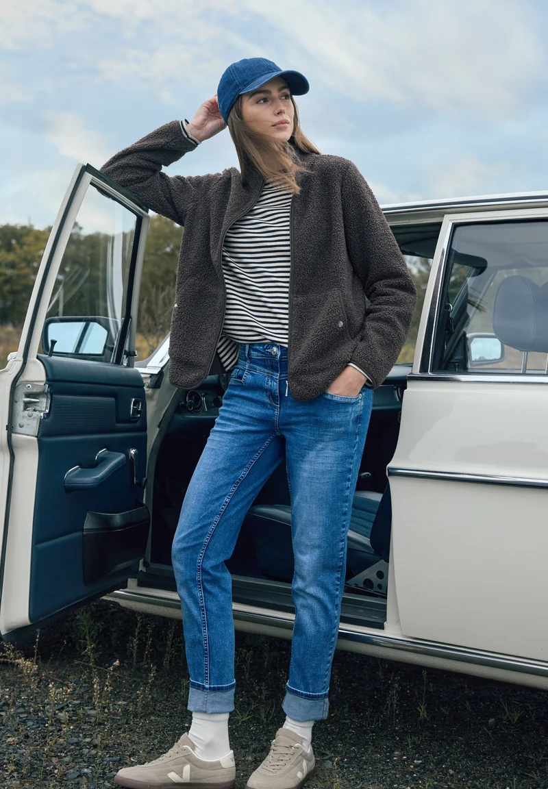 TOS Basic Melange Stripe T-Shi, universal blue