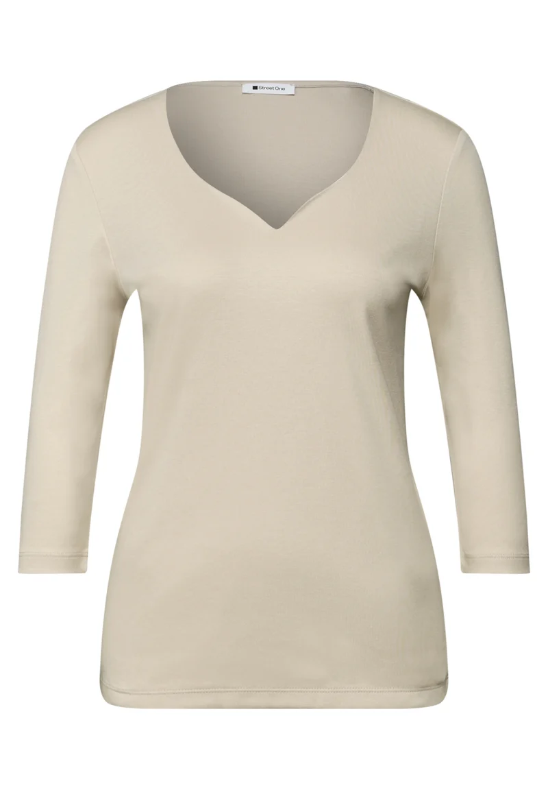 LTD QR Style heart neck Ada 3/, cotton beige