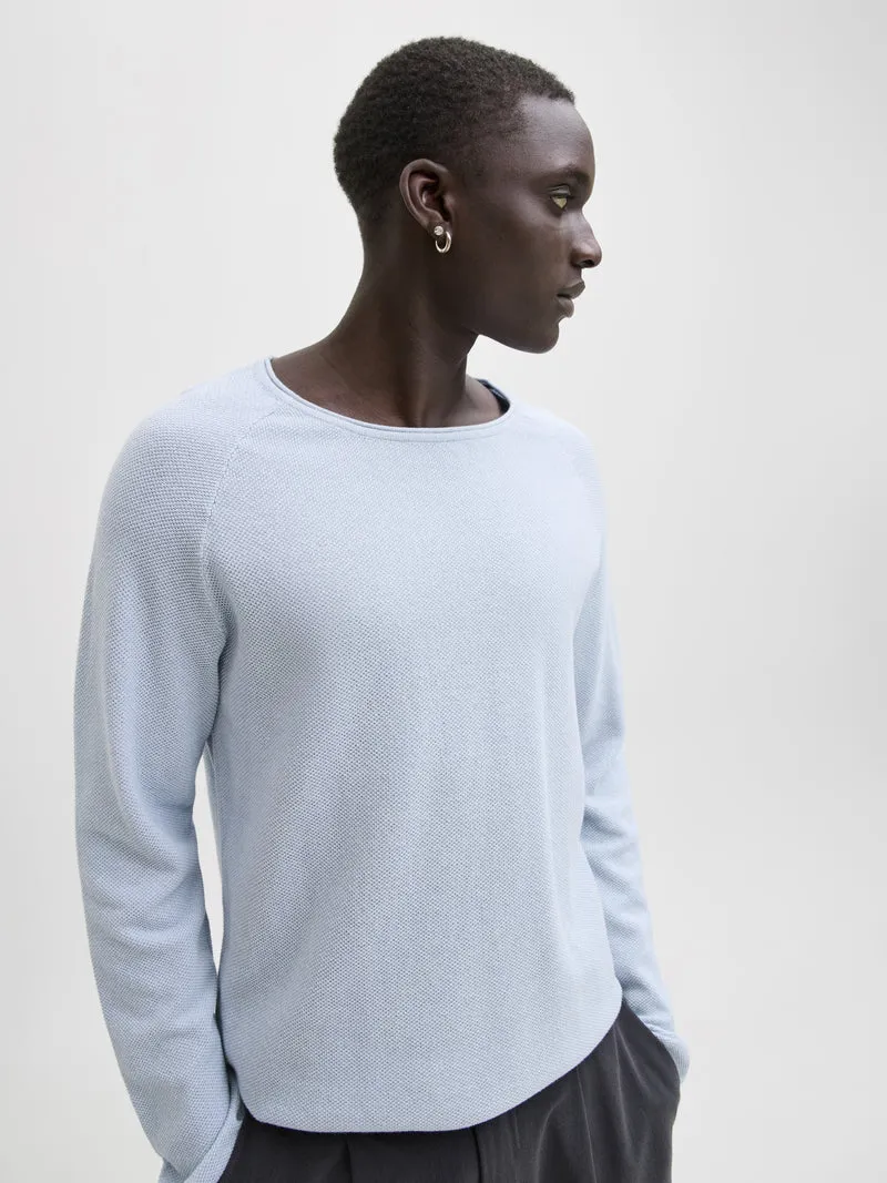 JJEHILL KNIT CREW NECK NOOS, Celestial Blue