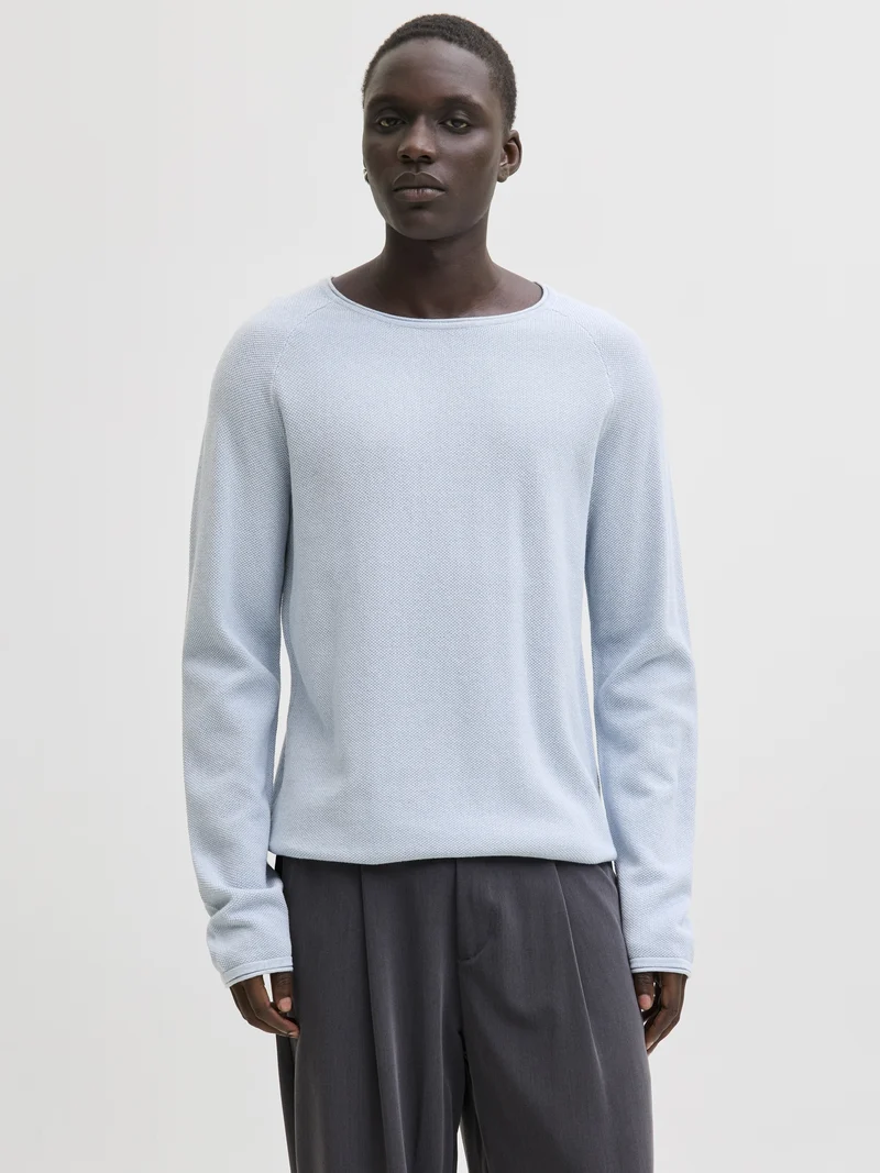 JJEHILL KNIT CREW NECK NOOS, Celestial Blue