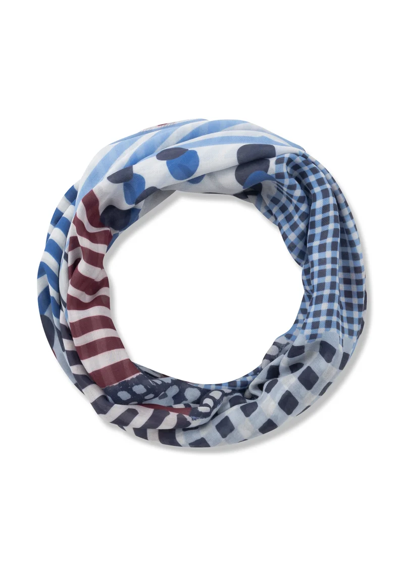 LOOP RECYCLED POLYESTER GRAPHIC PATTERN MIX blau-2X80X70CM, blau