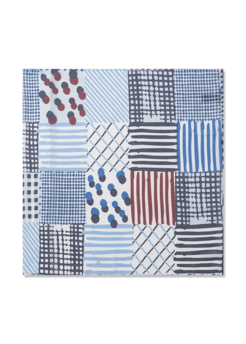 LOOP RECYCLED POLYESTER GRAPHIC PATTERN MIX blau-2X80X70CM, blau