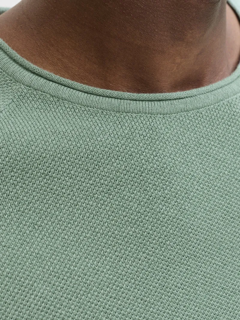 JJEHILL KNIT CREW NECK NOOS, Granite Green