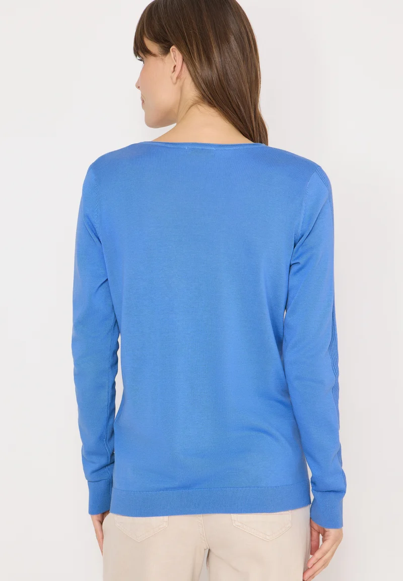 NOS_Basic V-Neck Pullover, fountain blue