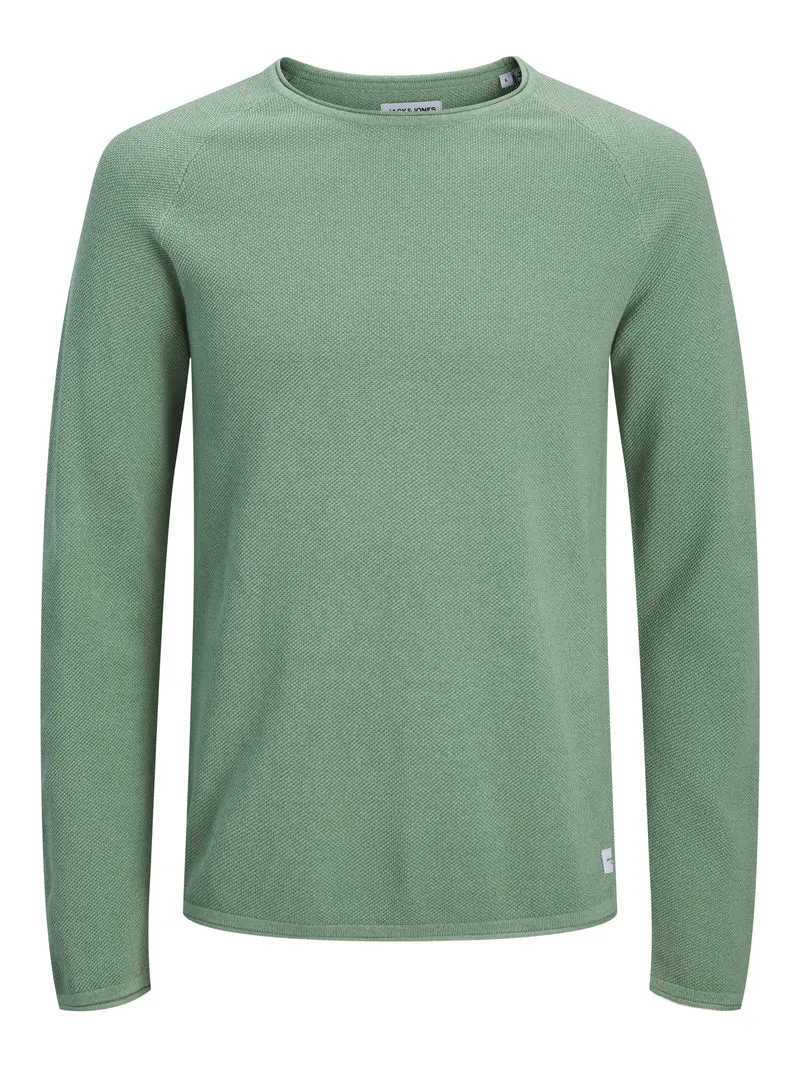 JJEHILL KNIT CREW NECK NOOS, Granite Green