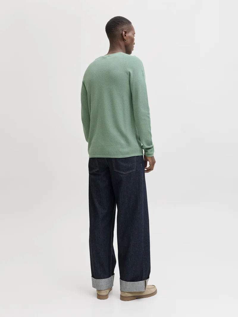 JJEHILL KNIT CREW NECK NOOS, Granite Green