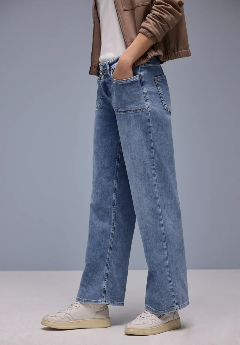 QR Style Emee Wide Leg,hw,ligh, Light Blue Authentic