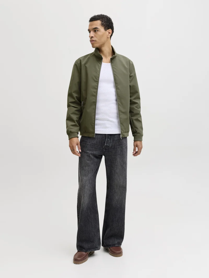 JJERUSH HARRINGTON BOMBER NOOS, Dusty Olive