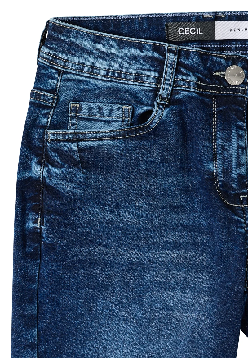 Style NOS Scarlett Mid Blue, mid blue wash