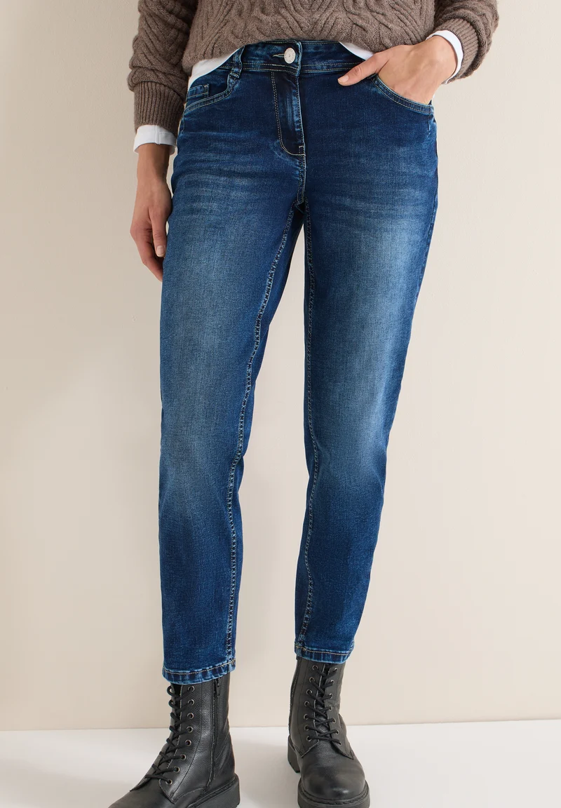Style NOS Scarlett Mid Blue, mid blue wash