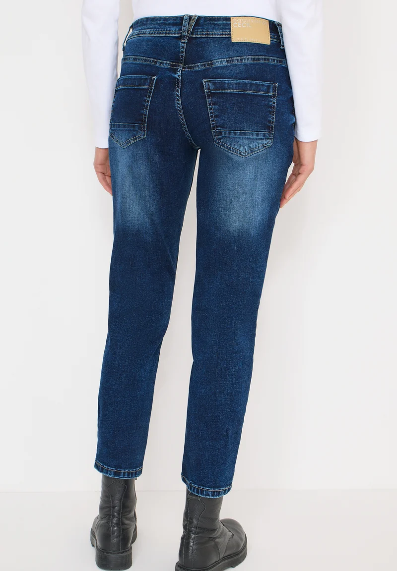 Style NOS Scarlett Mid Blue, mid blue wash