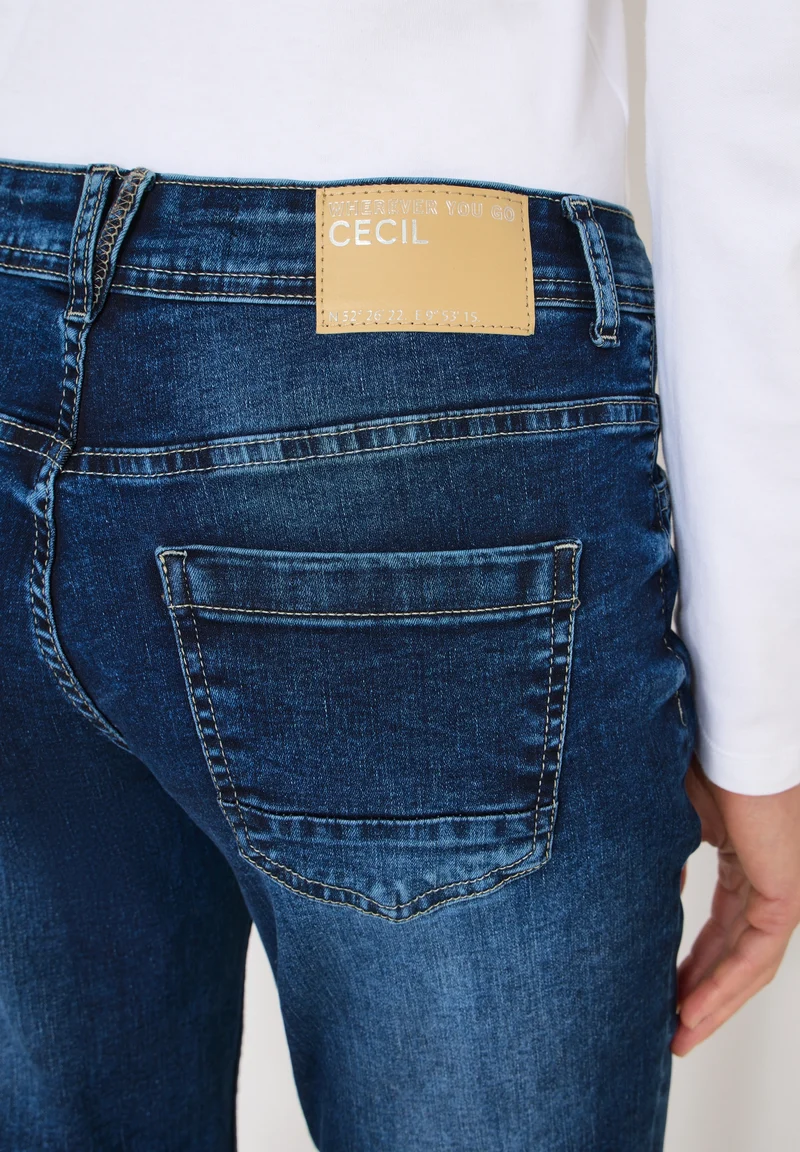 Style NOS Scarlett Mid Blue, mid blue wash