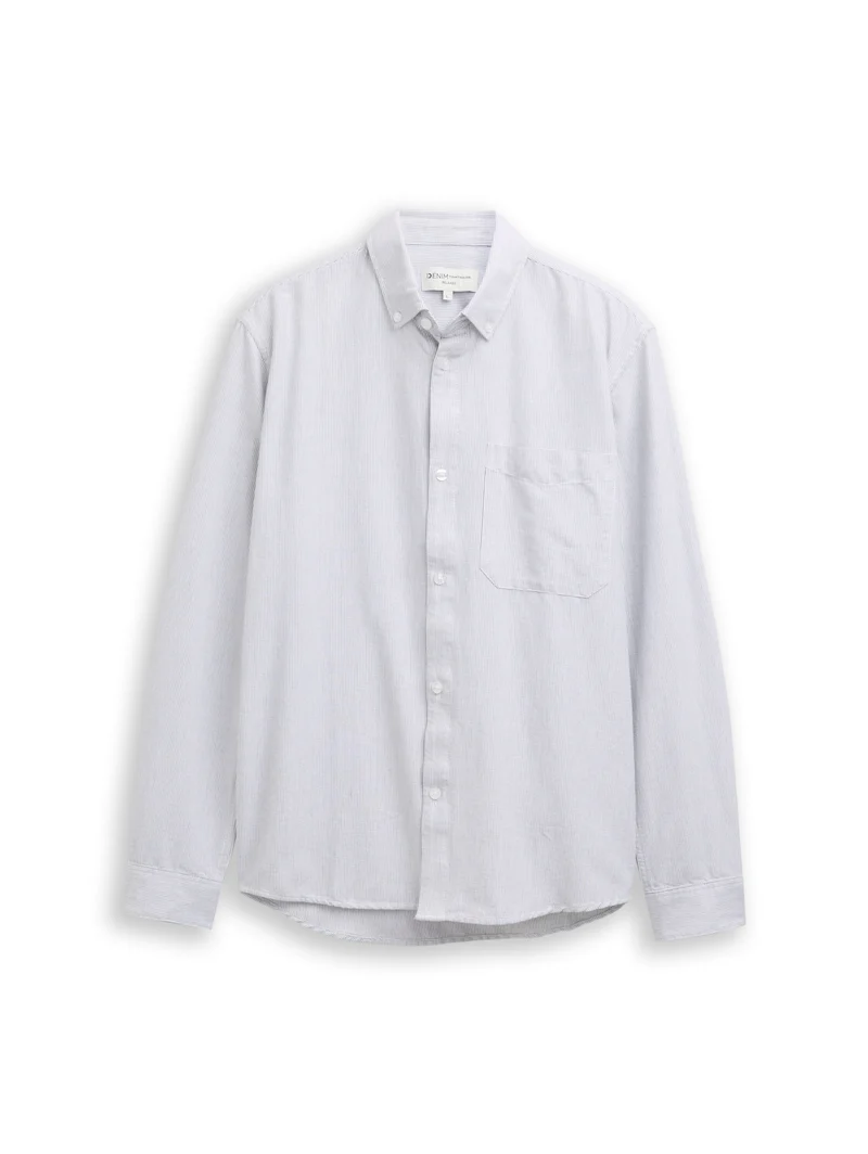 relaxed striped shirt, white small stripe