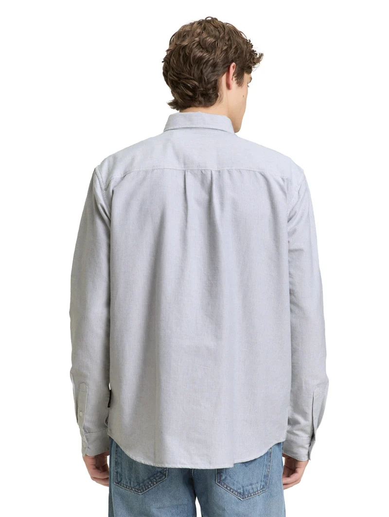 relaxed striped shirt, white small stripe