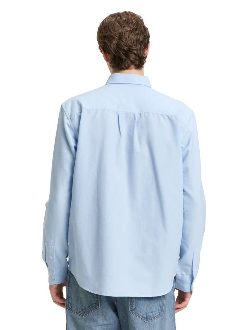relaxed striped shirt, light blue small stripe