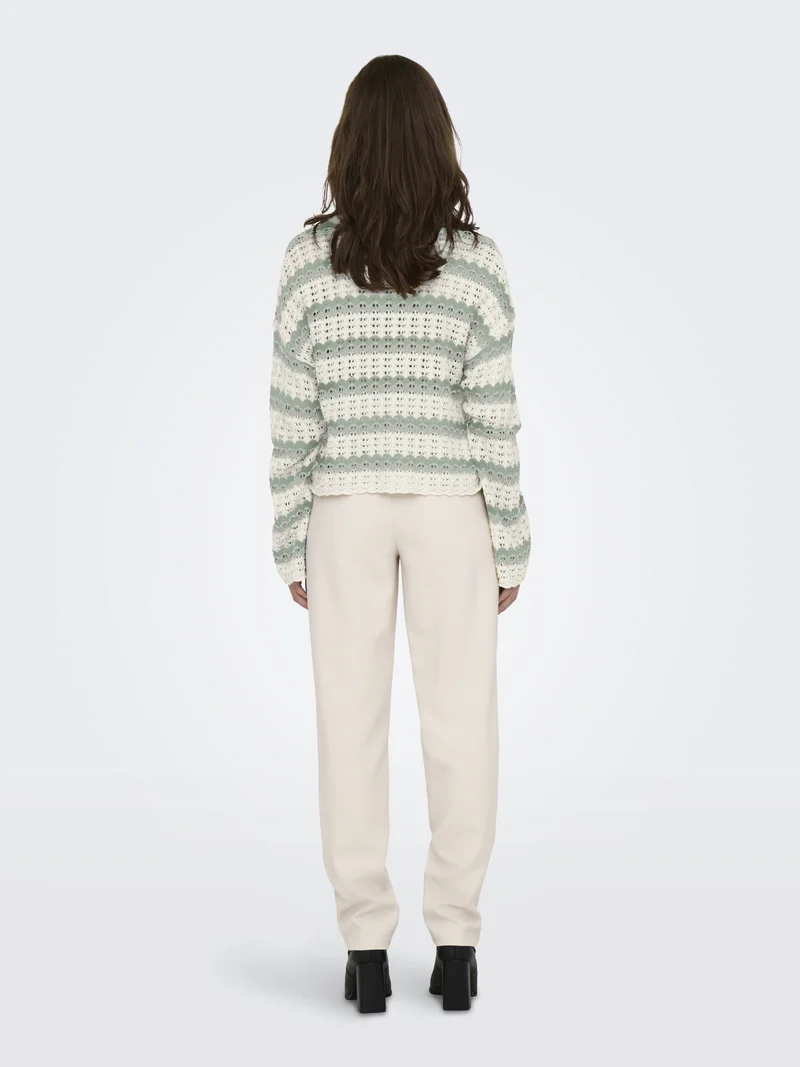 ONLASA LS O-NECK KNT NCA, Birch/Laurel Wreth/Jadeite