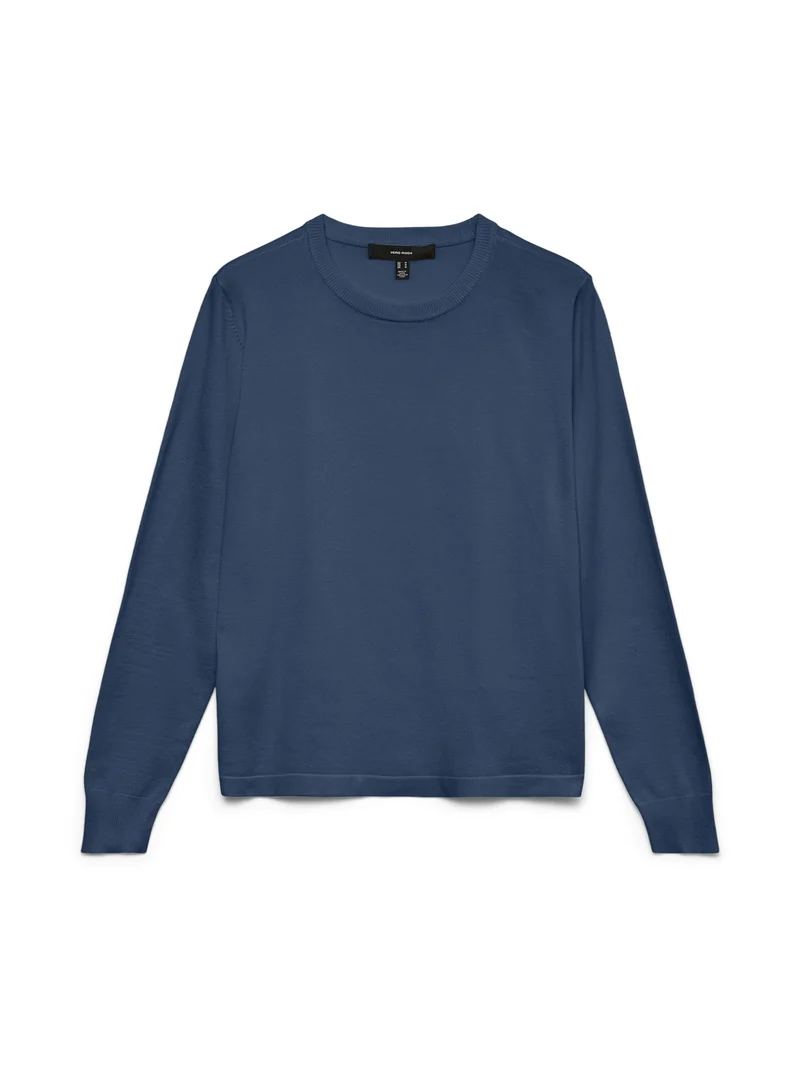 VMSILJE LS O-NECK PULLOVER NOOS, Dark Denim