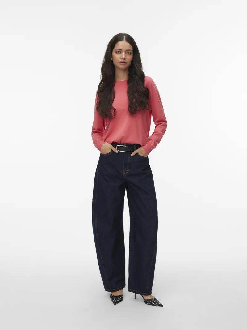 VMSILJE LS O-NECK PULLOVER NOOS, Coral Paradise