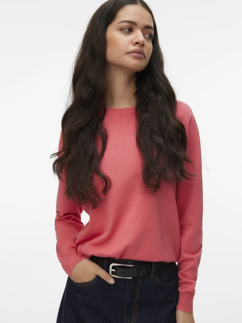 VMSILJE LS O-NECK PULLOVER NOOS, Coral Paradise