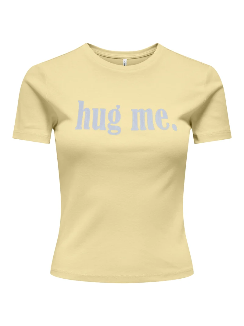 ONLKIRA S/S O-NECK TOP JRS, Sunlight/Hug me soft chambray