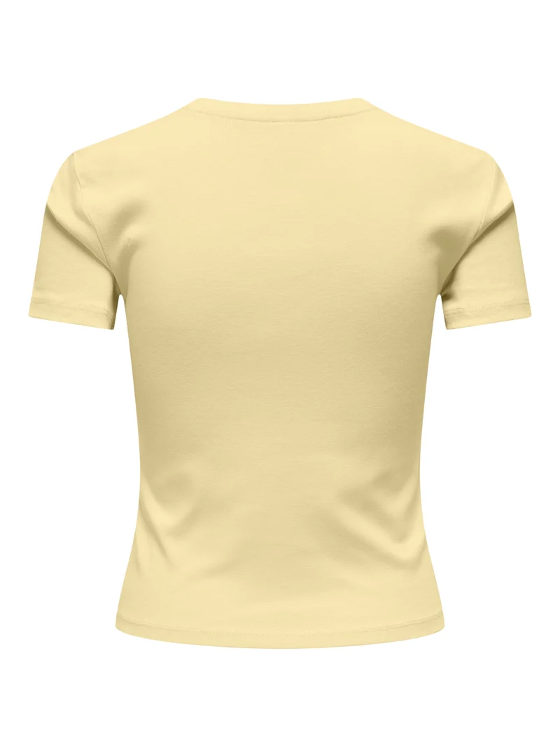 ONLKIRA S/S O-NECK TOP JRS, Sunlight/Hug me soft chambray