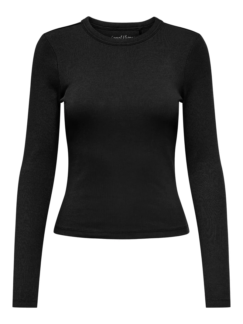 ONLVAL L/S O-NECK TOP JRS, Black