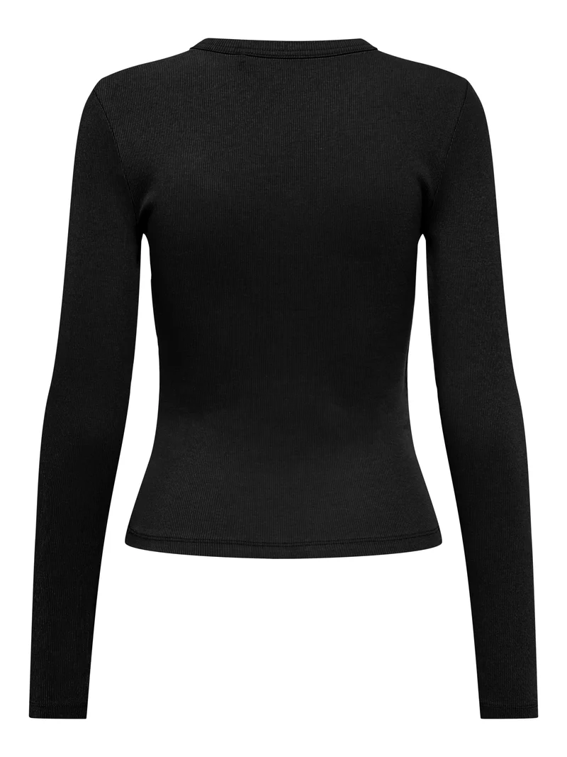 ONLVAL L/S O-NECK TOP JRS, Black