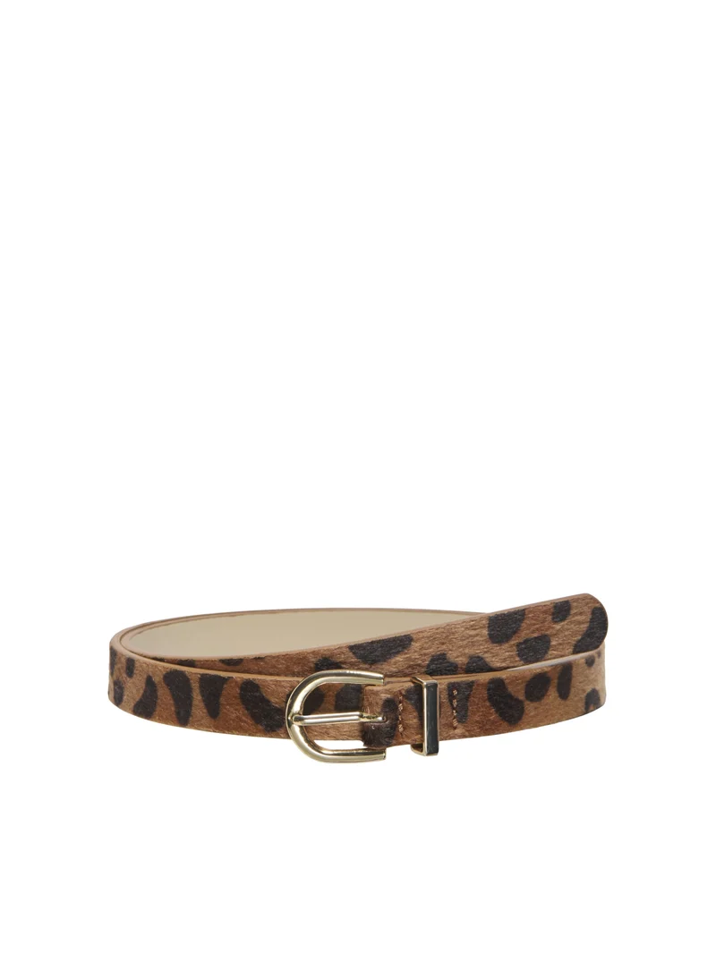 ONLFELICITY FAUX FUR JEANS BELT ACC, Toasted Coconut/LEOPARD W. LIGHT GO