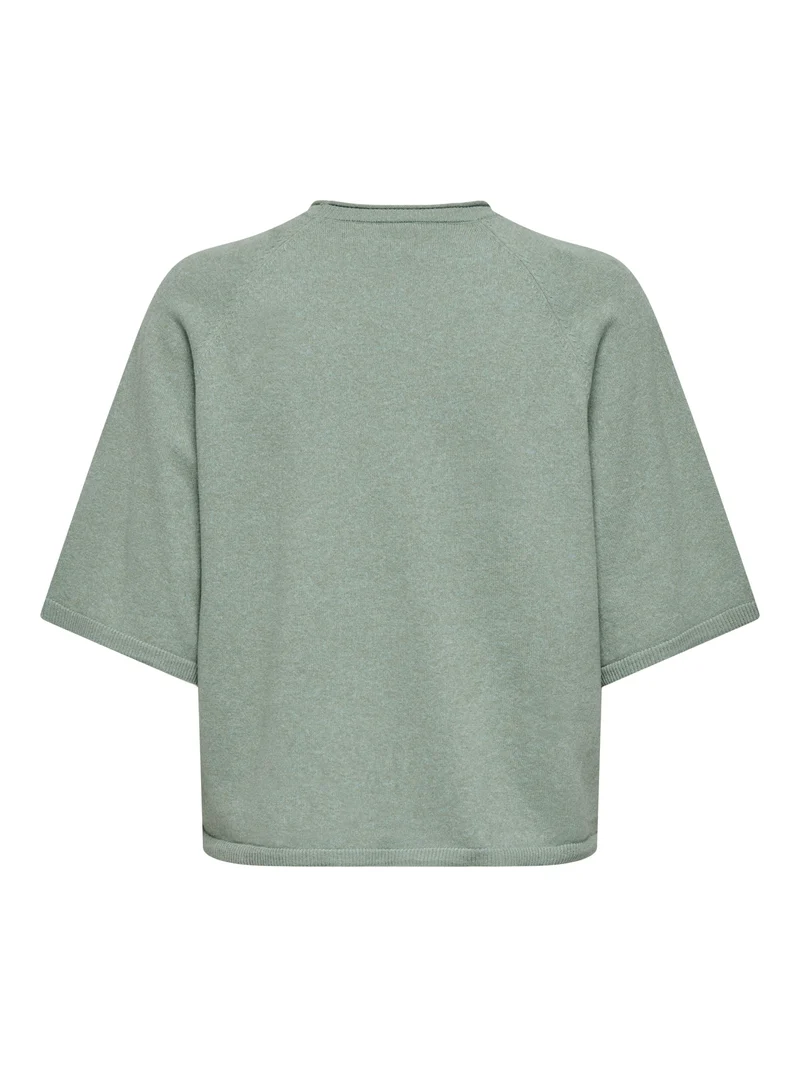 ONLLOYAL 2/4 O-NECK KNT NOOS, Chinois Green/Melange