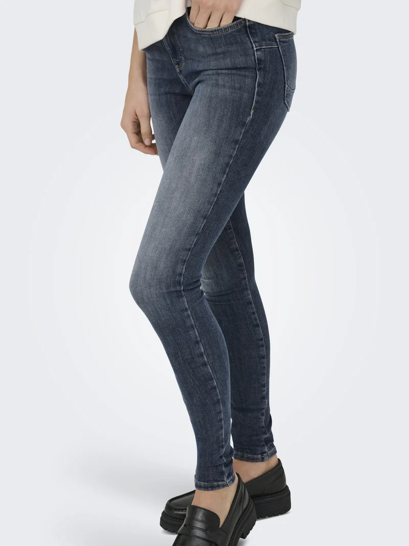 ONLPOWER MID SKIN PUSHUP DNM REA167, Special Blue Grey Denim
