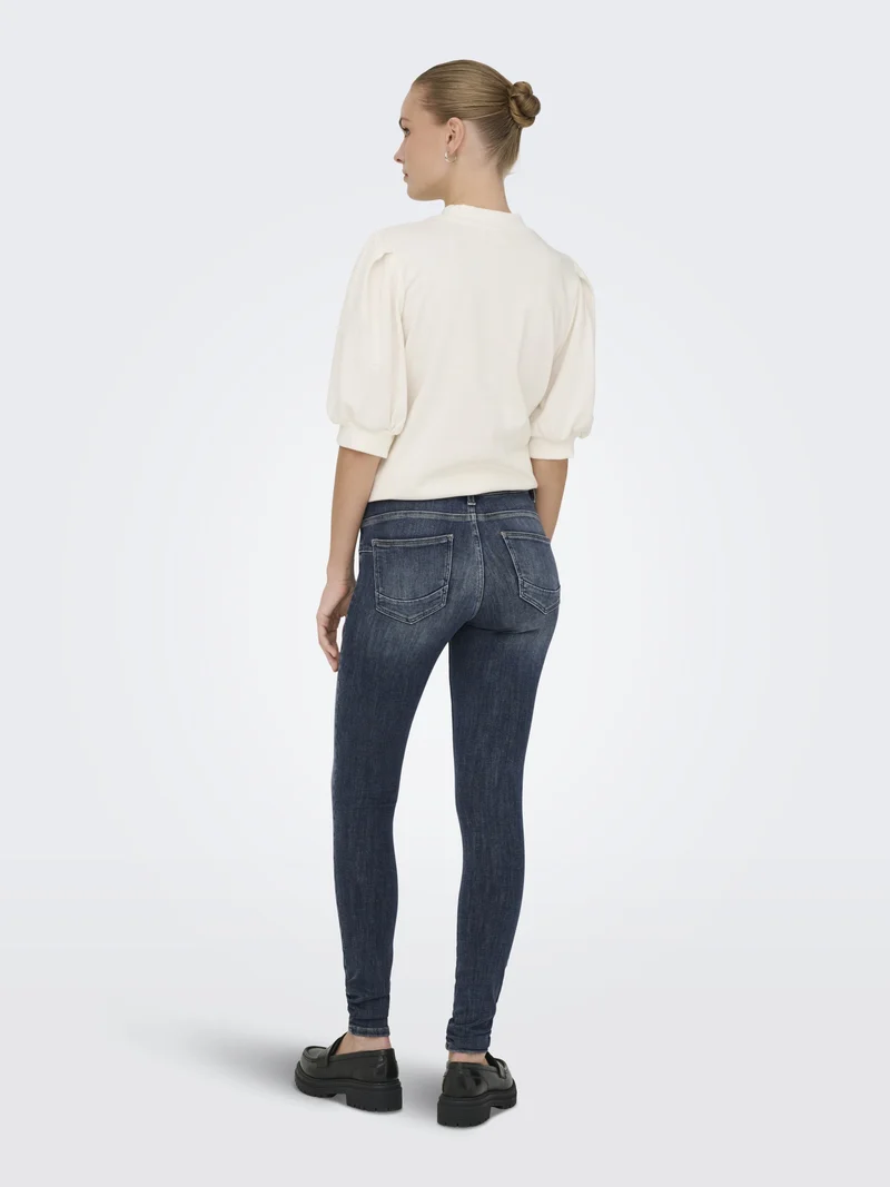 ONLPOWER MID SKIN PUSHUP DNM REA167, Special Blue Grey Denim