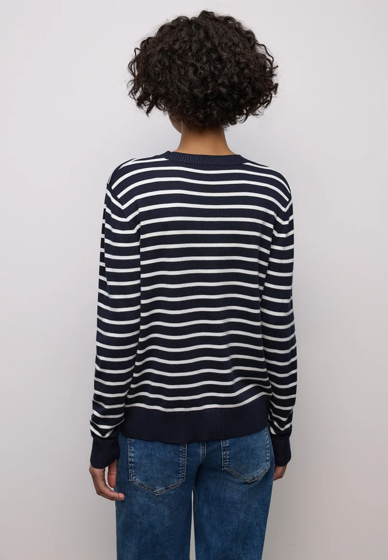 LTD QR_ basic sweater stripes, deep blue