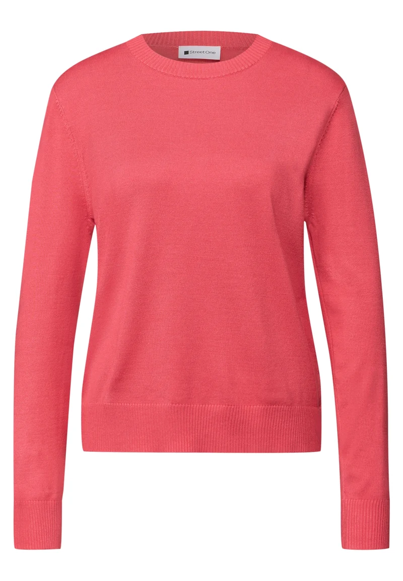 LTD QR_basic sweater, striking coral