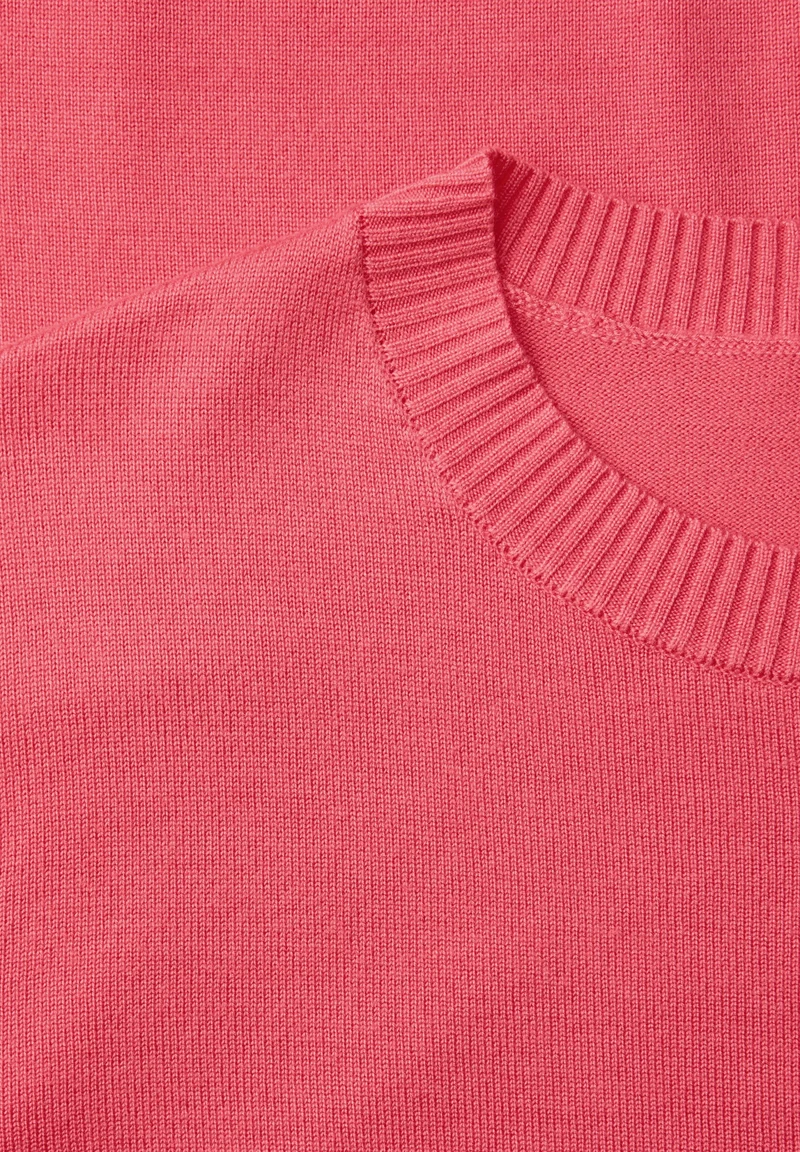 LTD QR_basic sweater, striking coral