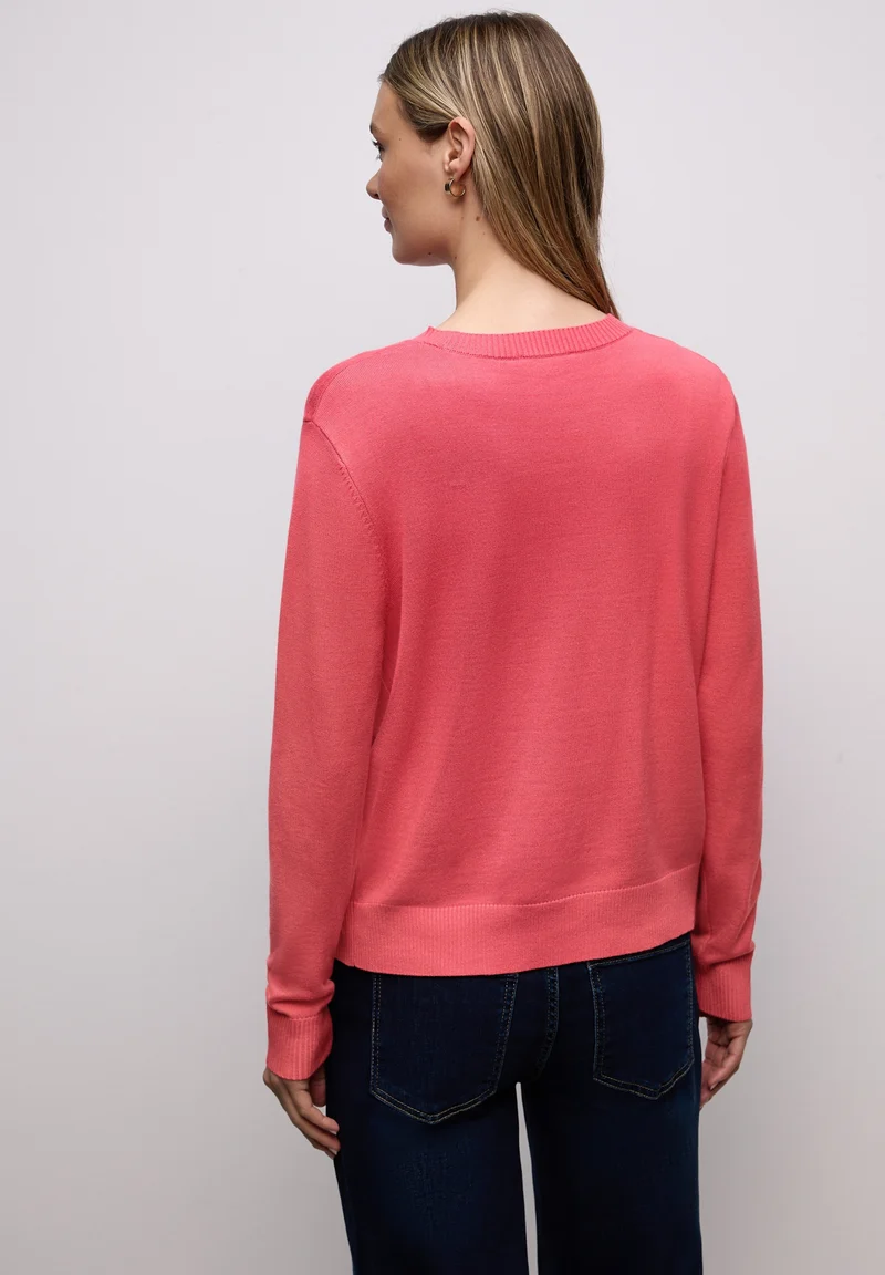 LTD QR_basic sweater, striking coral