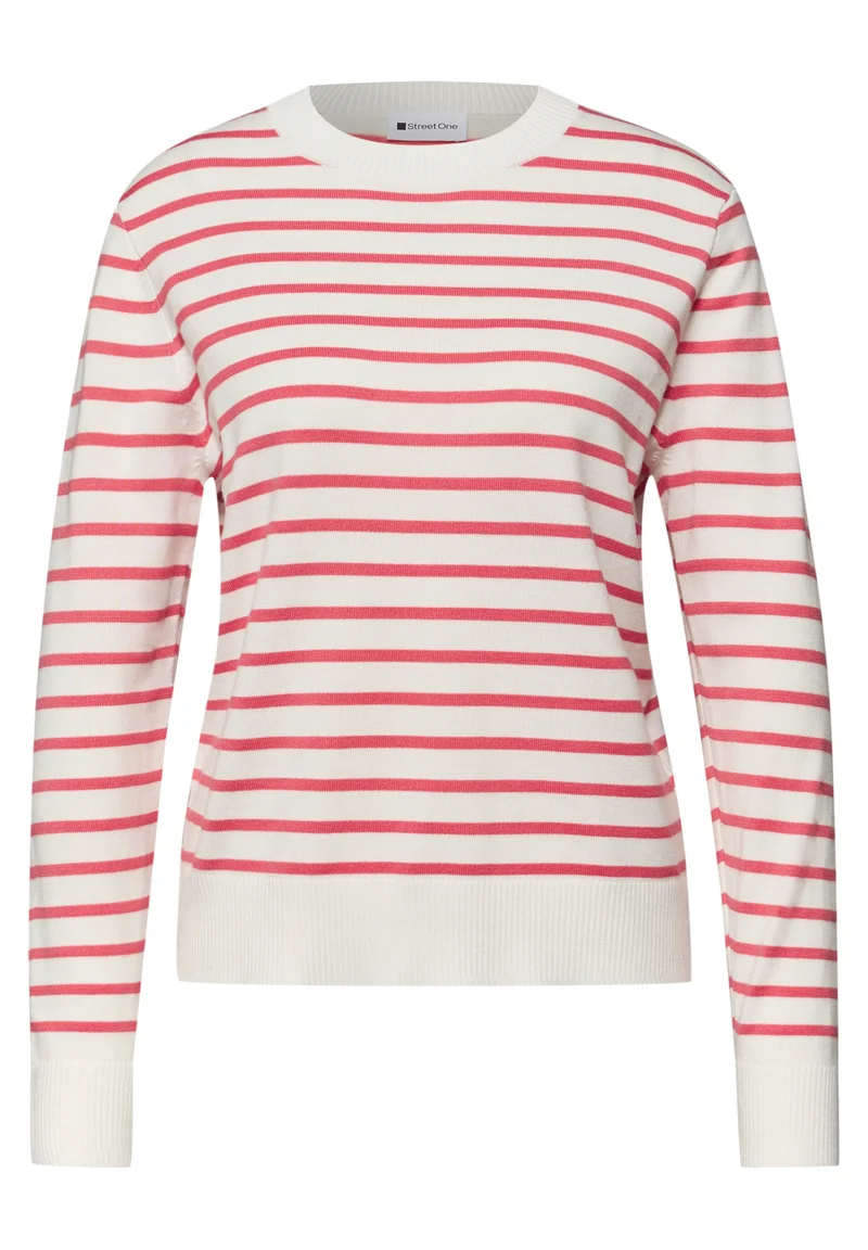 LTD QR_ basic sweater stripes, off white