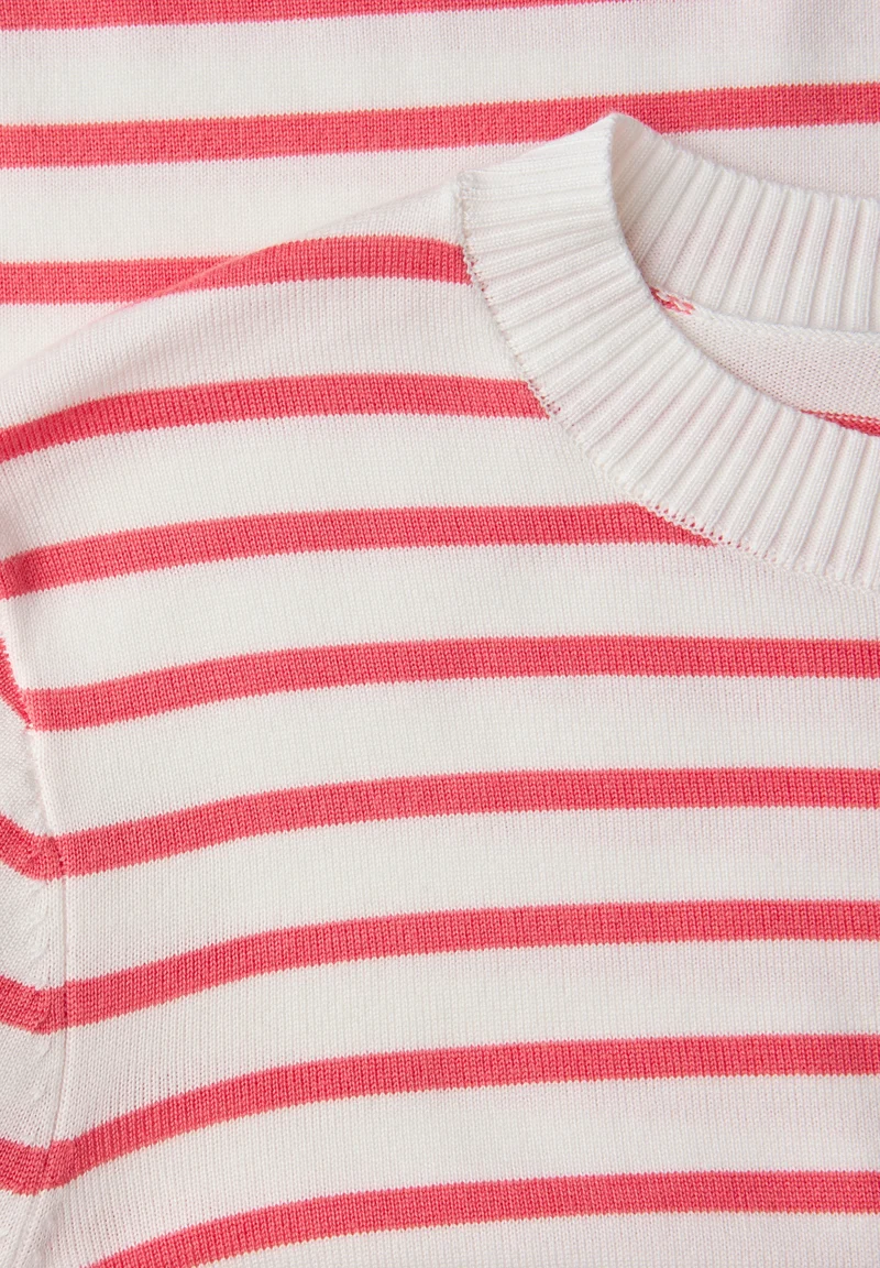 LTD QR_ basic sweater stripes, off white
