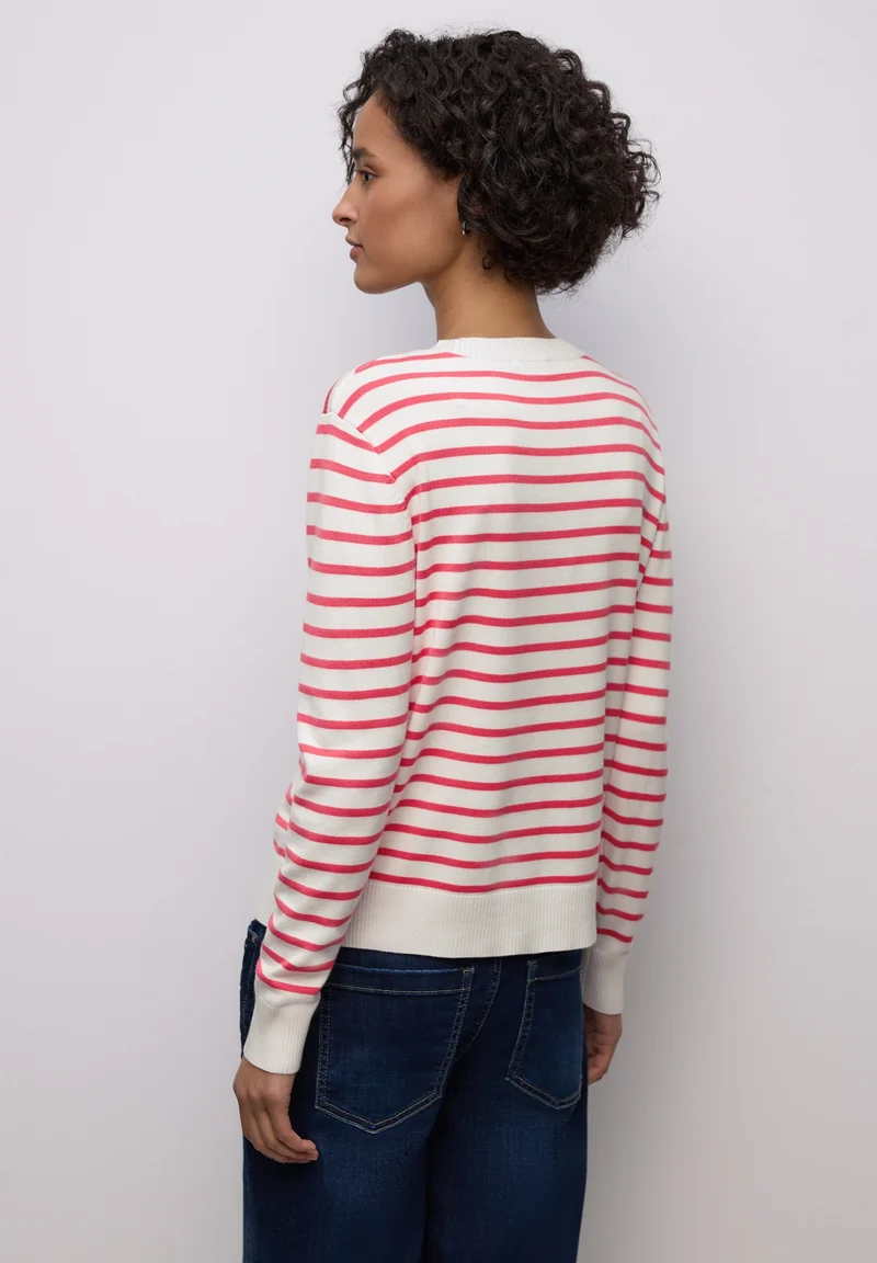 LTD QR_ basic sweater stripes, off white